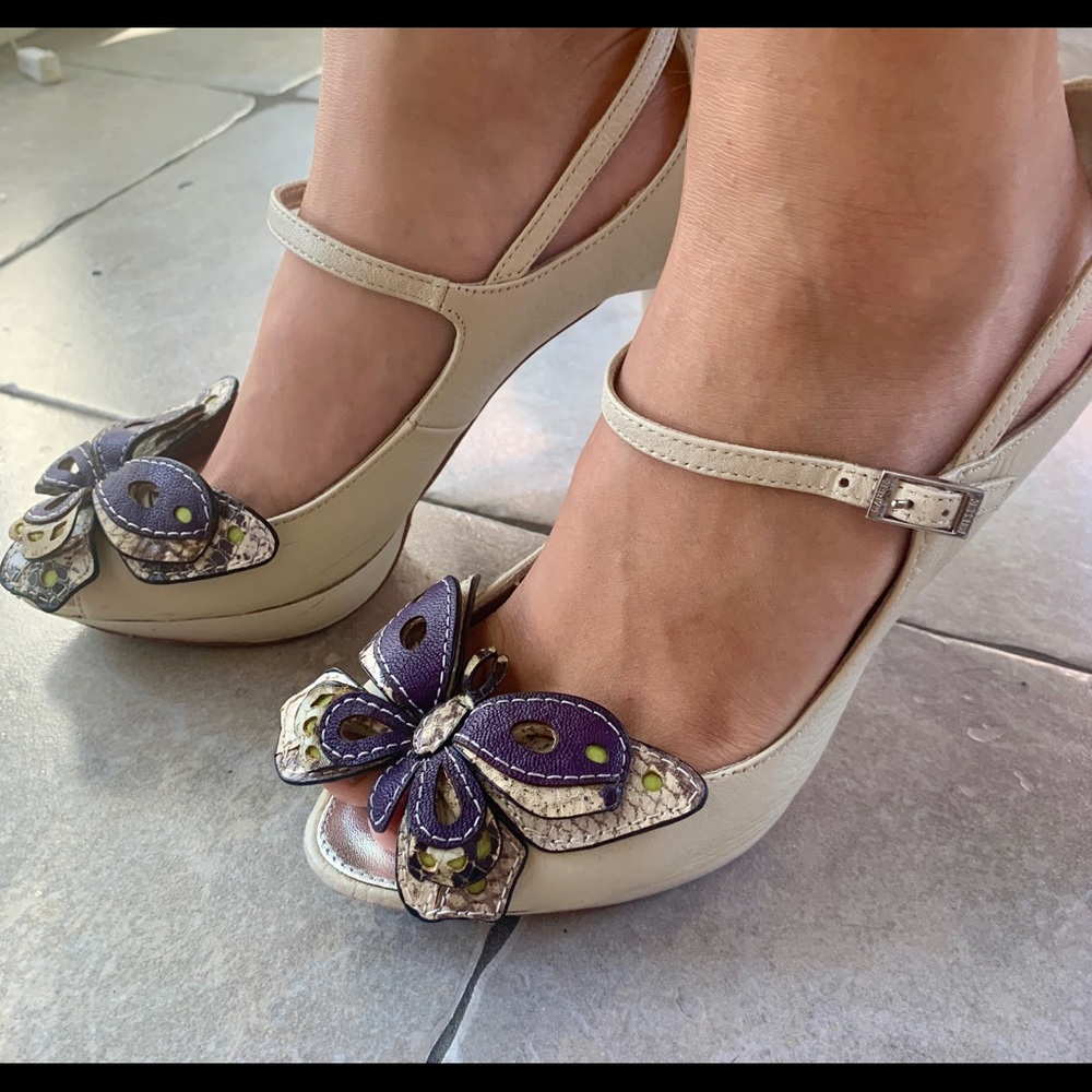 Stunning Karen Millen platform peep toe pumps